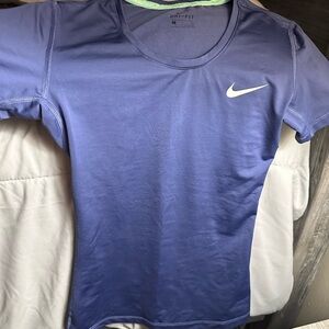 Nike Blue Fitted Short Sleeve T-Shirt